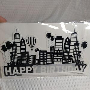 Cityscape Happy Birthday Cake Topper